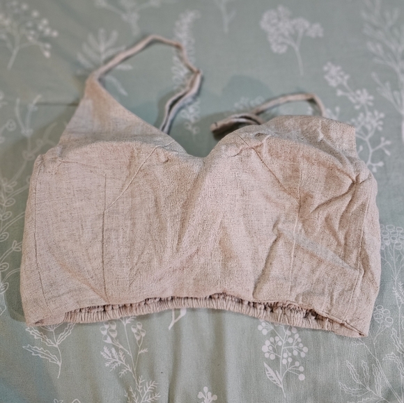 Tan Fitted Crop Camisole - Picture 4 of 7
